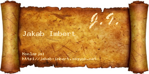 Jakab Imbert névjegykártya